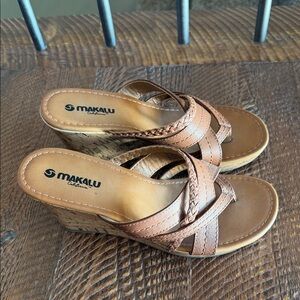 Women's Tan Wedge Sandals